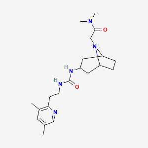 2-[3-[2-(3,5-dimethylpyridin-2-yl)ethylcarbamoylamino]-8-azabicyclo[3.2.1]octan-8-yl]-N,N-dimethylacetamide