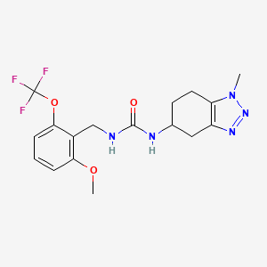 molecular formula C17H20F3N5O3 B6980812 1-[[2-Methoxy-6-(trifluoromethoxy)phenyl]methyl]-3-(1-methyl-4,5,6,7-tetrahydrobenzotriazol-5-yl)urea 