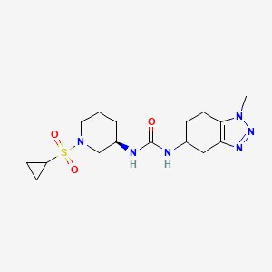 1-[(3R)-1-cyclopropylsulfonylpiperidin-3-yl]-3-(1-methyl-4,5,6,7-tetrahydrobenzotriazol-5-yl)urea