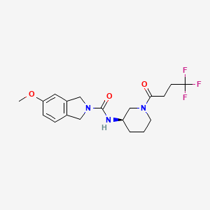 5-methoxy-N-[(3R)-1-(4,4,4-trifluorobutanoyl)piperidin-3-yl]-1,3-dihydroisoindole-2-carboxamide