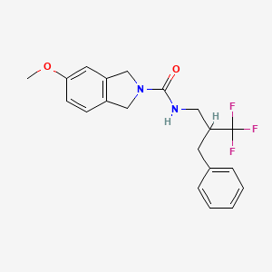 N-(2-benzyl-3,3,3-trifluoropropyl)-5-methoxy-1,3-dihydroisoindole-2-carboxamide