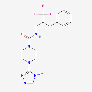 N-(2-benzyl-3,3,3-trifluoropropyl)-4-(4-methyl-1,2,4-triazol-3-yl)piperazine-1-carboxamide