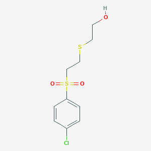 2-((2-[(4-Chlorophenyl)sulfonyl]ethyl)thio)ethan-1-ol