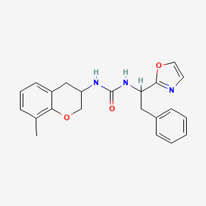 1-(8-methyl-3,4-dihydro-2H-chromen-3-yl)-3-[1-(1,3-oxazol-2-yl)-2-phenylethyl]urea