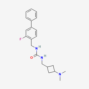 1-[[3-(Dimethylamino)cyclobutyl]methyl]-3-[(2-fluoro-4-phenylphenyl)methyl]urea