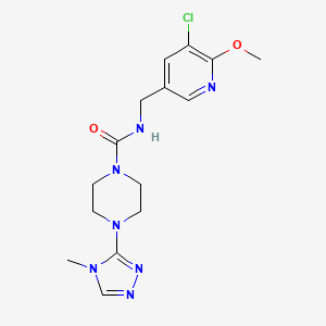 N-[(5-chloro-6-methoxypyridin-3-yl)methyl]-4-(4-methyl-1,2,4-triazol-3-yl)piperazine-1-carboxamide