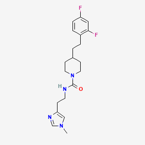 4-[2-(2,4-difluorophenyl)ethyl]-N-[2-(1-methylimidazol-4-yl)ethyl]piperidine-1-carboxamide