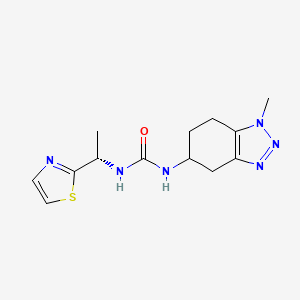 molecular formula C13H18N6OS B6980994 1-(1-methyl-4,5,6,7-tetrahydrobenzotriazol-5-yl)-3-[(1S)-1-(1,3-thiazol-2-yl)ethyl]urea 