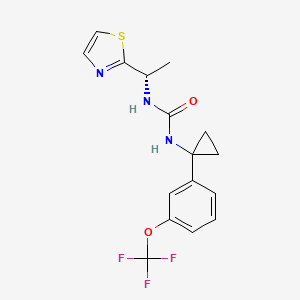 1-[(1S)-1-(1,3-thiazol-2-yl)ethyl]-3-[1-[3-(trifluoromethoxy)phenyl]cyclopropyl]urea