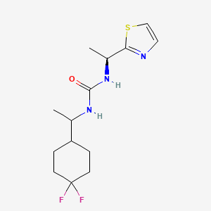 1-[1-(4,4-difluorocyclohexyl)ethyl]-3-[(1S)-1-(1,3-thiazol-2-yl)ethyl]urea