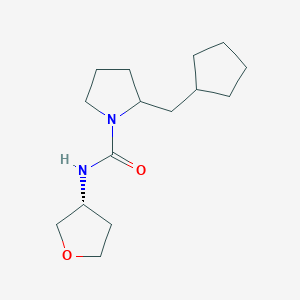 molecular formula C15H26N2O2 B6981030 2-(cyclopentylmethyl)-N-[(3R)-oxolan-3-yl]pyrrolidine-1-carboxamide 