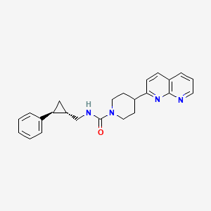 4-(1,8-naphthyridin-2-yl)-N-[[(1S,2S)-2-phenylcyclopropyl]methyl]piperidine-1-carboxamide