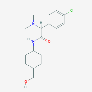 2-(4-chlorophenyl)-2-(dimethylamino)-N-[4-(hydroxymethyl)cyclohexyl]acetamide