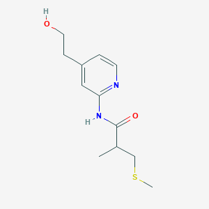 N-[4-(2-hydroxyethyl)pyridin-2-yl]-2-methyl-3-methylsulfanylpropanamide