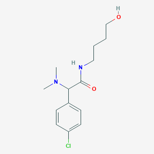 2-(4-chlorophenyl)-2-(dimethylamino)-N-(4-hydroxybutyl)acetamide