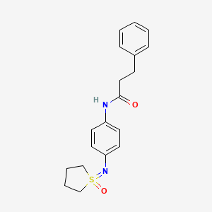 N-[4-[(1-oxothiolan-1-ylidene)amino]phenyl]-3-phenylpropanamide