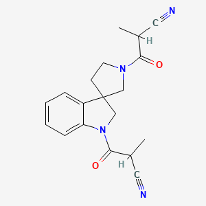 3-[1-(2-cyanopropanoyl)spiro[2H-indole-3,3'-pyrrolidine]-1'-yl]-2-methyl-3-oxopropanenitrile