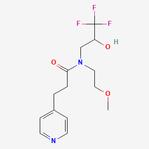 N-(2-methoxyethyl)-3-pyridin-4-yl-N-(3,3,3-trifluoro-2-hydroxypropyl)propanamide