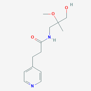 molecular formula C13H20N2O3 B6981244 N-(3-hydroxy-2-methoxy-2-methylpropyl)-3-pyridin-4-ylpropanamide 