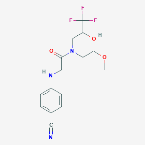 2-(4-cyanoanilino)-N-(2-methoxyethyl)-N-(3,3,3-trifluoro-2-hydroxypropyl)acetamide