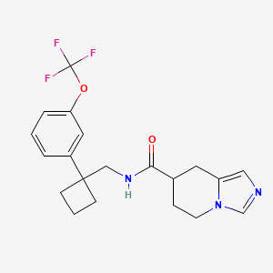 N-[[1-[3-(trifluoromethoxy)phenyl]cyclobutyl]methyl]-5,6,7,8-tetrahydroimidazo[1,5-a]pyridine-7-carboxamide