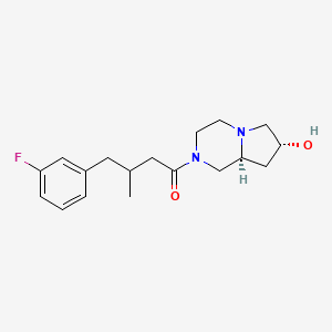 1-[(7R,8aS)-7-hydroxy-3,4,6,7,8,8a-hexahydro-1H-pyrrolo[1,2-a]pyrazin-2-yl]-4-(3-fluorophenyl)-3-methylbutan-1-one