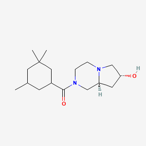 molecular formula C17H30N2O2 B6981316 [(7R,8aS)-7-hydroxy-3,4,6,7,8,8a-hexahydro-1H-pyrrolo[1,2-a]pyrazin-2-yl]-(3,3,5-trimethylcyclohexyl)methanone 