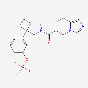 N-[[1-[3-(trifluoromethoxy)phenyl]cyclobutyl]methyl]-5,6,7,8-tetrahydroimidazo[1,5-a]pyridine-6-carboxamide