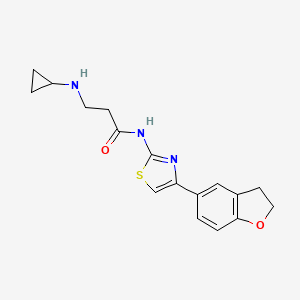 3-(cyclopropylamino)-N-[4-(2,3-dihydro-1-benzofuran-5-yl)-1,3-thiazol-2-yl]propanamide