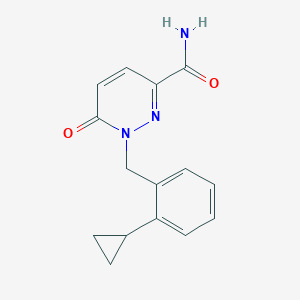 1-[(2-Cyclopropylphenyl)methyl]-6-oxopyridazine-3-carboxamide