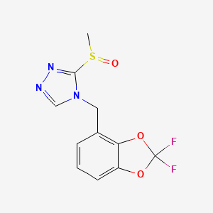 4-[(2,2-Difluoro-1,3-benzodioxol-4-yl)methyl]-3-methylsulfinyl-1,2,4-triazole