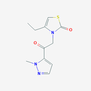 4-Ethyl-3-[2-(2-methylpyrazol-3-yl)-2-oxoethyl]-1,3-thiazol-2-one