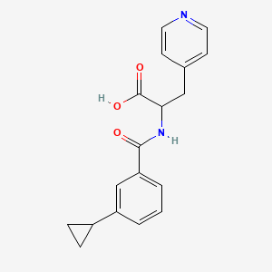 2-[(3-Cyclopropylbenzoyl)amino]-3-pyridin-4-ylpropanoic acid