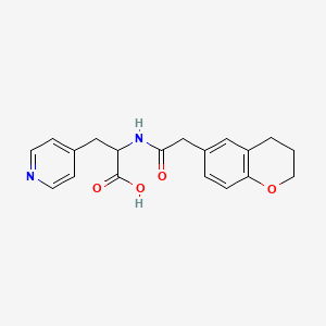 2-[[2-(3,4-dihydro-2H-chromen-6-yl)acetyl]amino]-3-pyridin-4-ylpropanoic acid