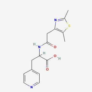 2-[[2-(2,5-Dimethyl-1,3-thiazol-4-yl)acetyl]amino]-3-pyridin-4-ylpropanoic acid