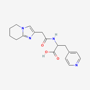 3-Pyridin-4-yl-2-[[2-(5,6,7,8-tetrahydroimidazo[1,2-a]pyridin-2-yl)acetyl]amino]propanoic acid