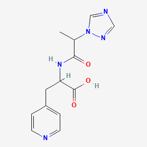 3-Pyridin-4-yl-2-[2-(1,2,4-triazol-1-yl)propanoylamino]propanoic acid