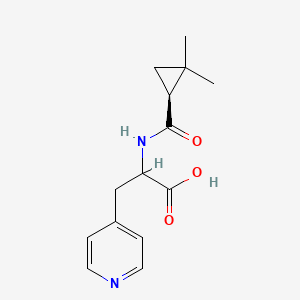 2-[[(1S)-2,2-dimethylcyclopropanecarbonyl]amino]-3-pyridin-4-ylpropanoic acid