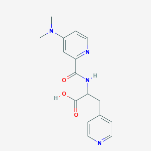 2-[[4-(Dimethylamino)pyridine-2-carbonyl]amino]-3-pyridin-4-ylpropanoic acid