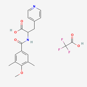 2-[(4-Methoxy-3,5-dimethylbenzoyl)amino]-3-pyridin-4-ylpropanoic acid;2,2,2-trifluoroacetic acid