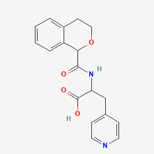 molecular formula C18H18N2O4 B6981476 2-(3,4-dihydro-1H-isochromene-1-carbonylamino)-3-pyridin-4-ylpropanoic acid 