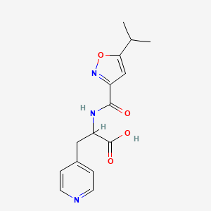 2-[(5-Propan-2-yl-1,2-oxazole-3-carbonyl)amino]-3-pyridin-4-ylpropanoic acid