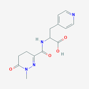 2-[(1-Methyl-6-oxo-4,5-dihydropyridazine-3-carbonyl)amino]-3-pyridin-4-ylpropanoic acid