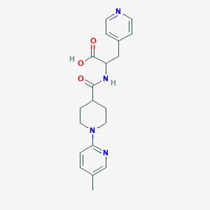 2-[[1-(5-Methylpyridin-2-yl)piperidine-4-carbonyl]amino]-3-pyridin-4-ylpropanoic acid