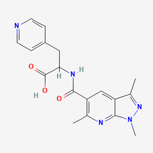 3-Pyridin-4-yl-2-[(1,3,6-trimethylpyrazolo[3,4-b]pyridine-5-carbonyl)amino]propanoic acid