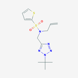 molecular formula C13H19N5O2S2 B6981535 N-[(2-tert-butyltetrazol-5-yl)methyl]-N-prop-2-enylthiophene-2-sulfonamide 