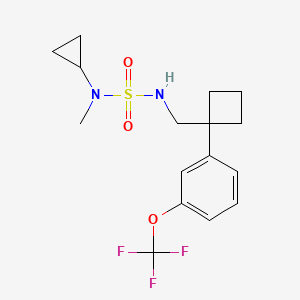 1-[1-[[[Cyclopropyl(methyl)sulfamoyl]amino]methyl]cyclobutyl]-3-(trifluoromethoxy)benzene