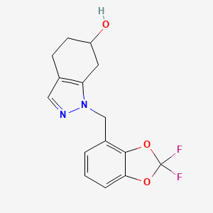 1-[(2,2-Difluoro-1,3-benzodioxol-4-yl)methyl]-4,5,6,7-tetrahydroindazol-6-ol