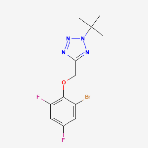 molecular formula C12H13BrF2N4O B6981584 5-[(2-Bromo-4,6-difluorophenoxy)methyl]-2-tert-butyltetrazole 