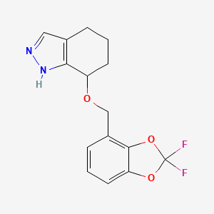 7-[(2,2-difluoro-1,3-benzodioxol-4-yl)methoxy]-4,5,6,7-tetrahydro-1H-indazole